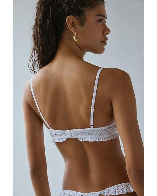 Out From Under Brown Bloom Eyelet Lace Balconette Bra