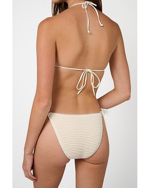 WeWoreWhat White Scoop String Bikini Top
