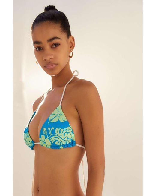 Urban Outfitters x Roxy Roxy Uo Exclusive Tiki Bikini Top in Blue | Canada