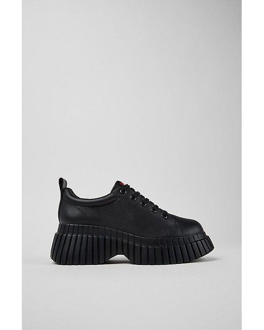 Camper Black Pix Bcn Leather Lace Up Shoe