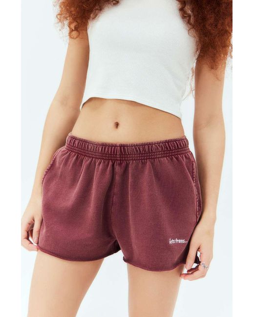 iets frans Red Mini Jogger Shorts 2xs At Urban Outfitters