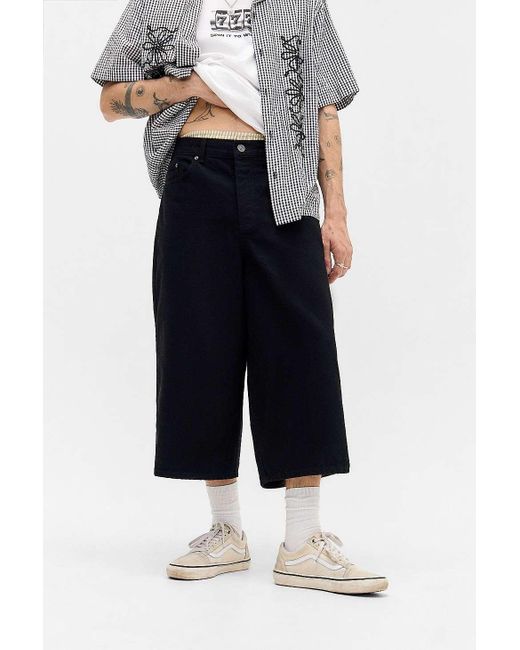 BDG Blue Maxwell Solid Black Jorts for men