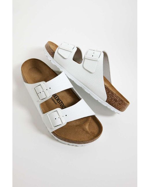 Birkenstock White Oiled Leather Arizona Sandals