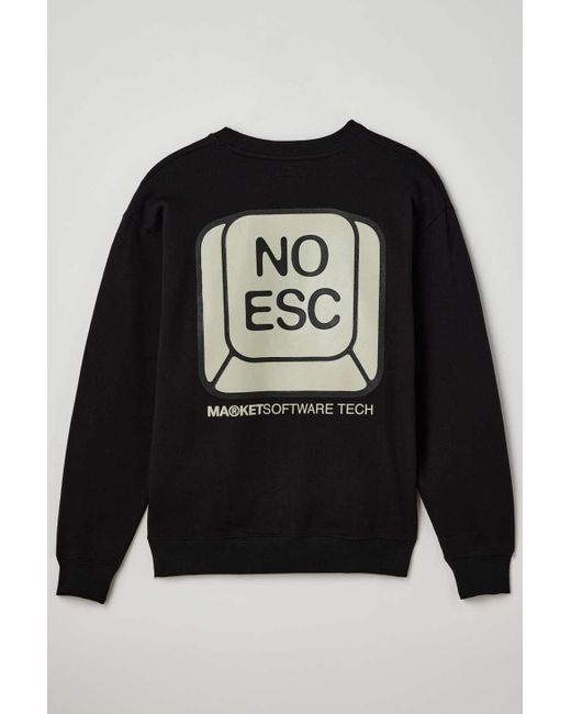 Market Black Uo Exclusive No Escape Crew Neck Sweatshirt