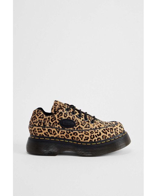 Dr. Martens Brown Buzz 5-eye Leopard Shoes