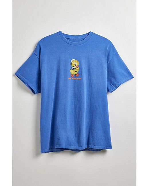 Urban Outfitters Blue Ducking Around Tee for men