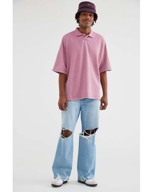 BDG Heavyweight Oversized Polo Shirt in 