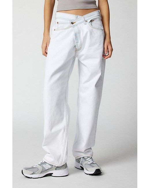 Urban Renewal White Remade Levi'S Bleached Crossover Jean