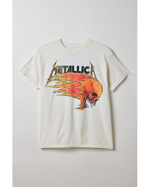 Urban Outfitters White Metallica Tour Graphic Tee for men