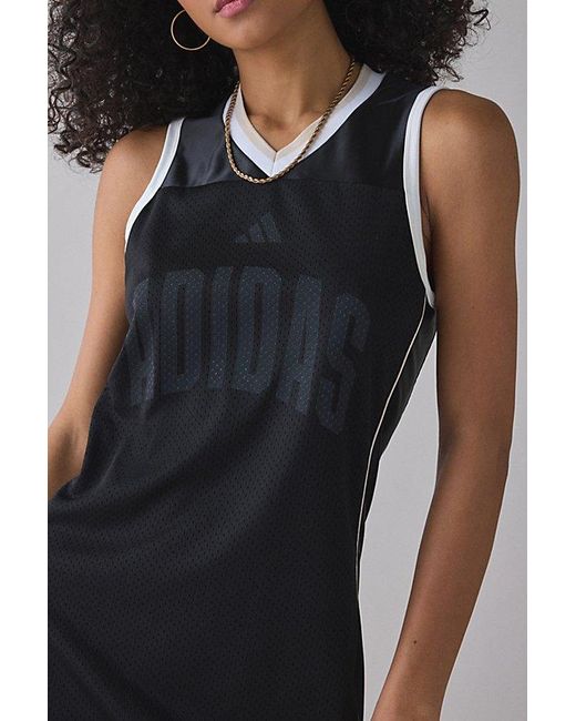 adidas Stadium Sleeveless Mesh Mini Dress in Black | Lyst