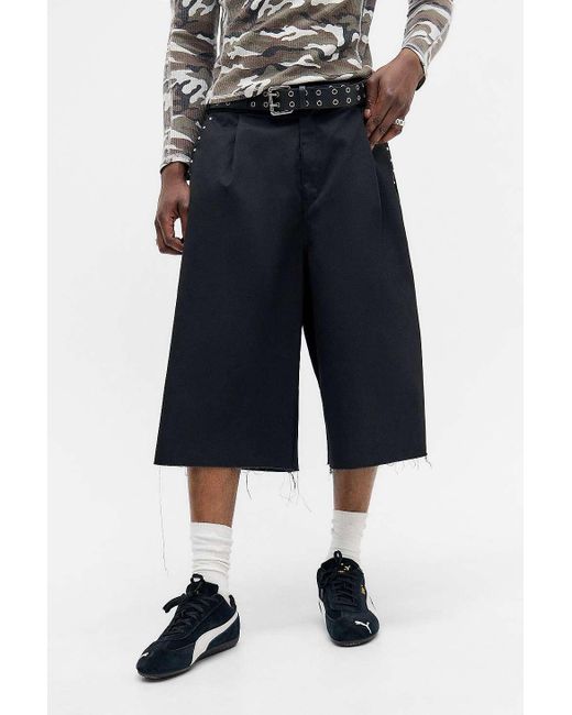 Jaded London Blue Black Studded Xl Goliath Baggy Shorts for men