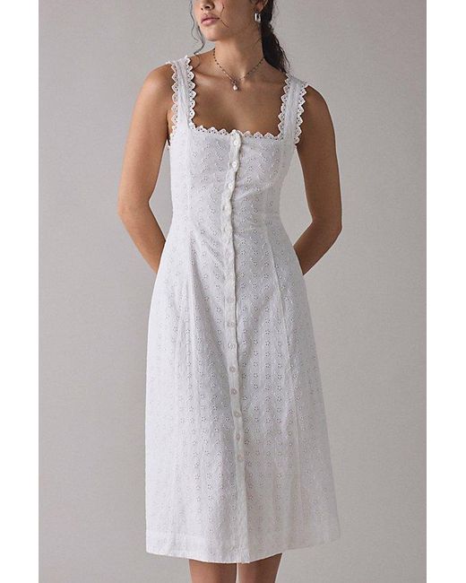 kimchi blue mariana eyelet lace button-front midi dress Urban Outfitters | Dresses | Urban Outfitters Kimchi Blue Martina Lace Trim Buttonfront Midi Dress Large