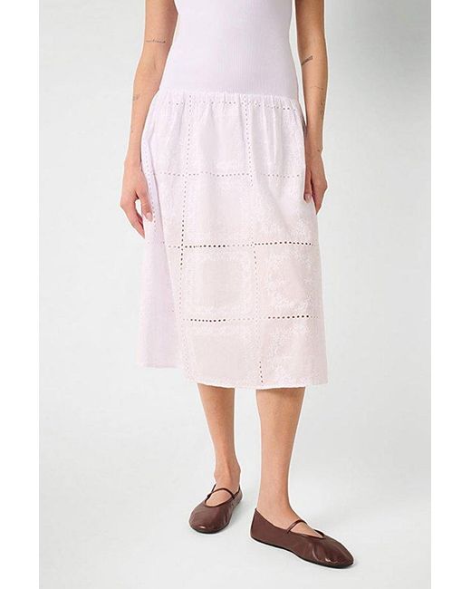 WeWoreWhat Pink Drop Waist Cotton Midi Dress