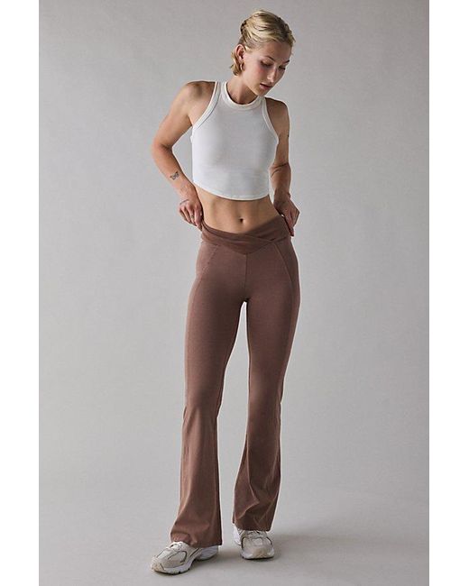 Out From Under Gray Sculpt High Rise Crossover Flare Legging Pant