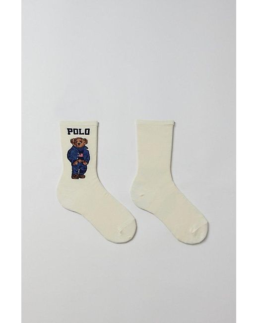 Polo Ralph Lauren Black Americana Sport Bear Crew Sock