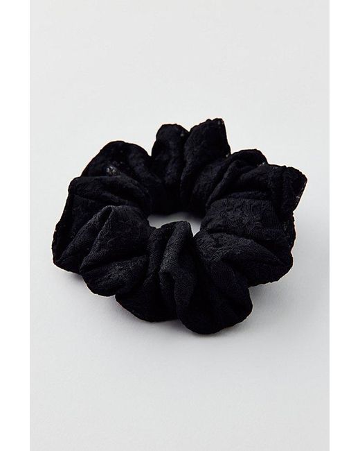 Urban Outfitters Black Mesh Lace Scrunchie