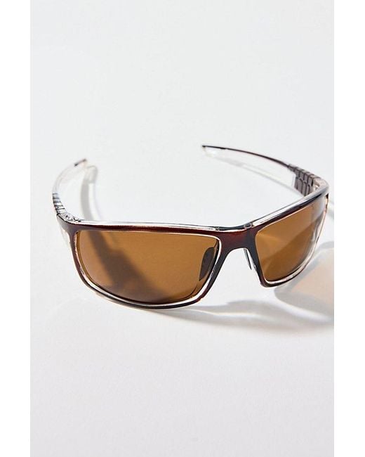Urban Outfitters White Axel Two-Tone Shield Sunglasses for men