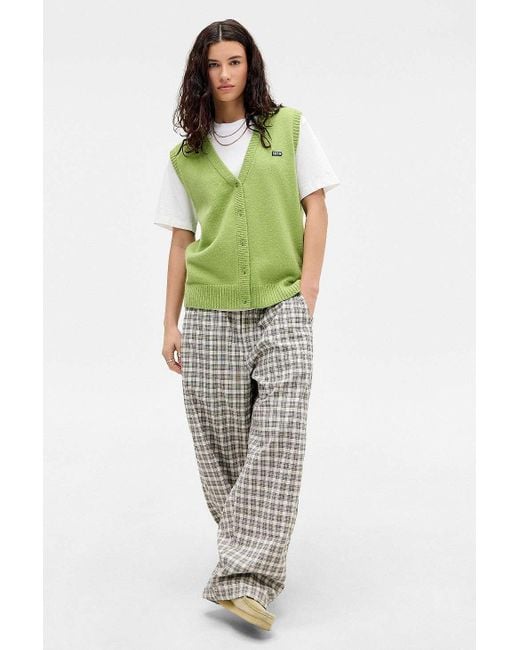 iets frans Green Grandad V-neck Vest Jacket