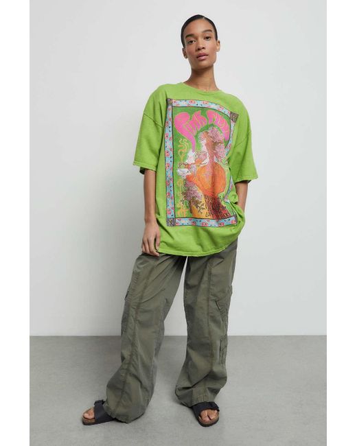 Urban Outfitters Cotton Pink Floyd London Tour T-shirt Dress in Green