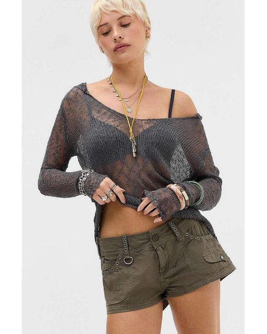 Jaded London Green Tucana Cargo Mini Shorts