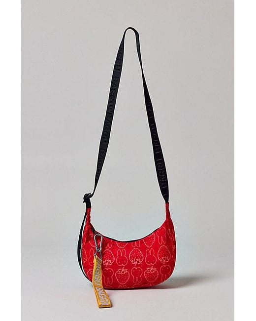 Baggu Red Miffy Uo Exclusive Small Nylon Crescent Bag