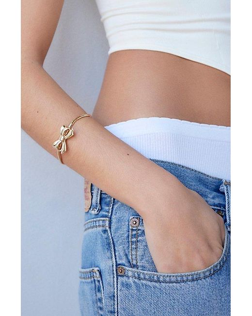 Urban Outfitters Blue Bow Cuff Bracelet