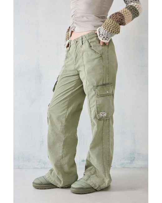 BDG Green Khaki Y2k Multi-pocket Cargo Pant In Khaki At Urban Outfitters