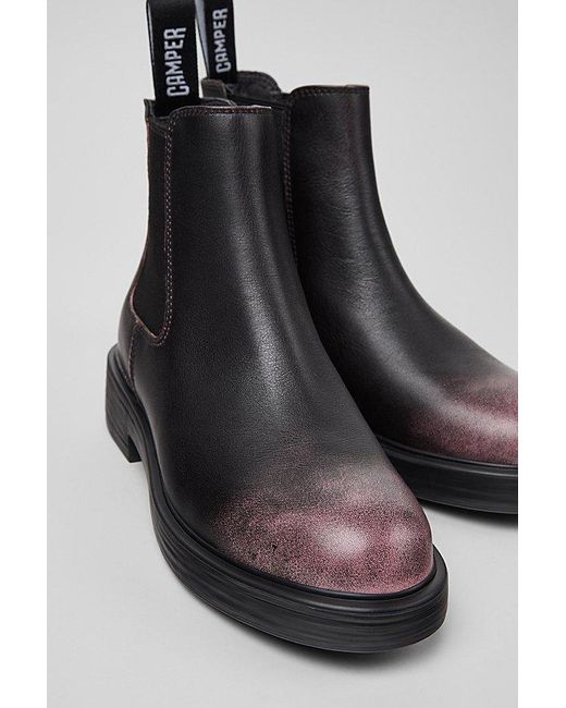 Camper Black Dean Leather Chelsea Bootie