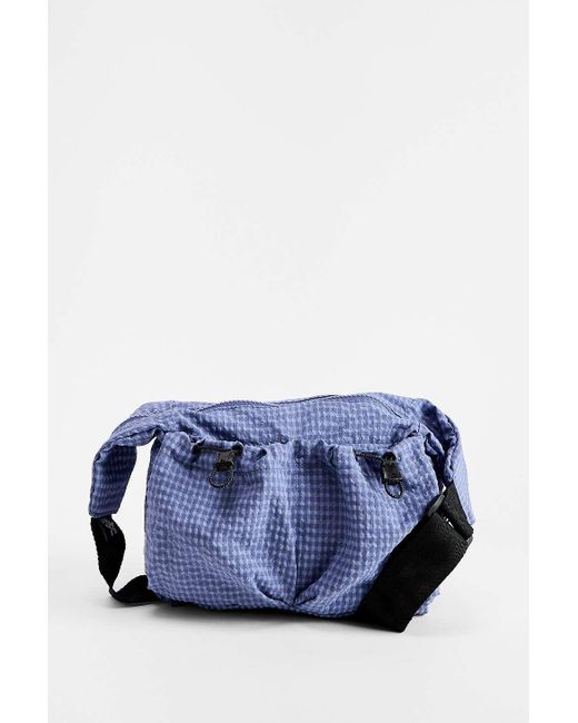 Ayker Blue Check Sling Crossbody Bag for men