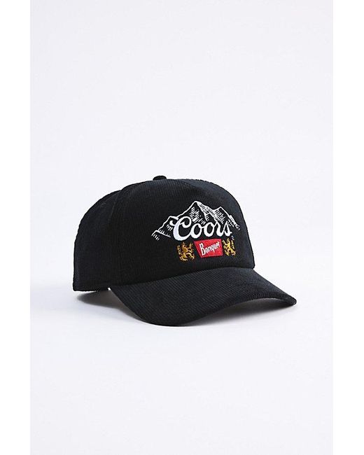 American Needle Black Coors Banquet 5-Panel Snapback Hat for men
