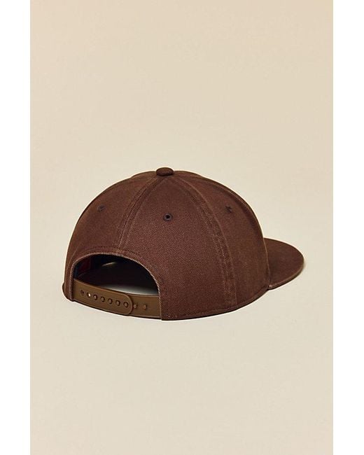 American Needle Brown Ford Script Logo Snapback Hat for men