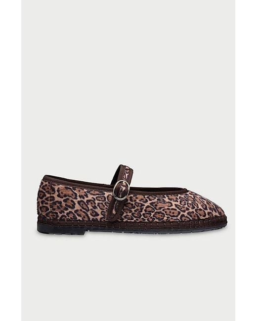 Flabelus Natural Leopard Mary Jane Flat