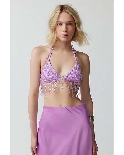 Urban Outfitters Purple Keoki Beaded Bra Top