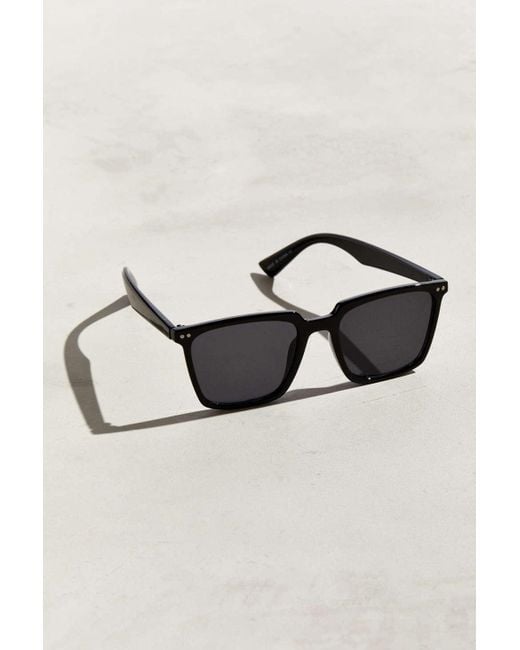 Urban Outfitters Black Herman Thin Square Sunglasses for men