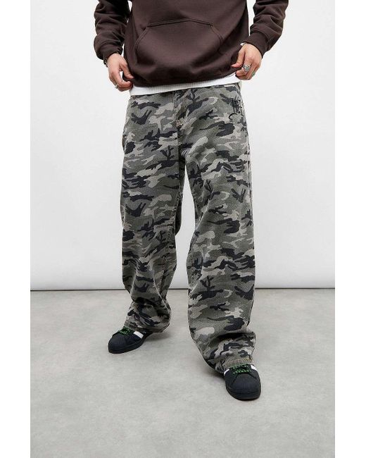 Ed Hardy Gray Uo Exclusive Camo Jeans M At Urban Outfitters for men