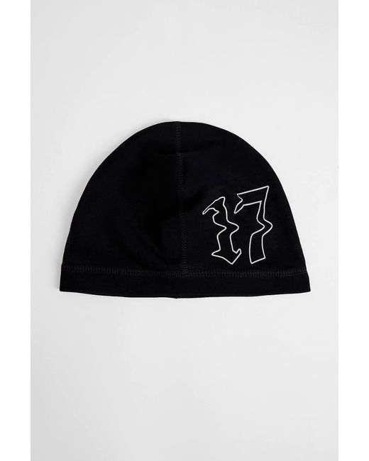 iets frans Black Jersey Skull Beanie for men