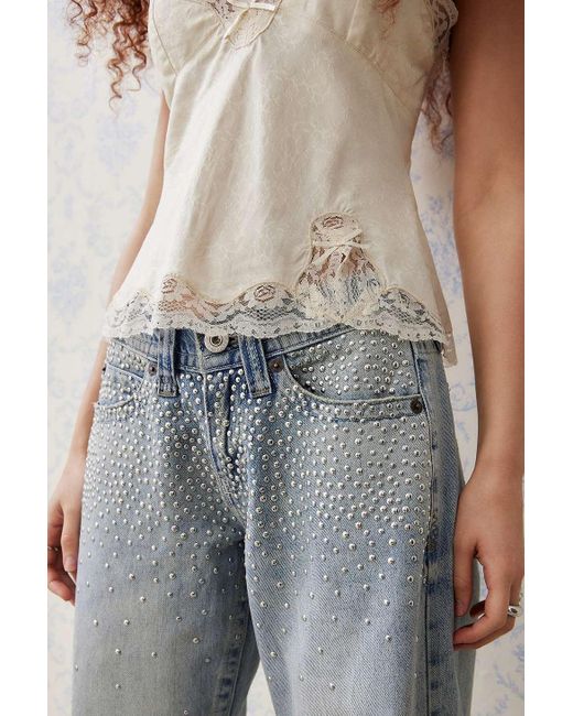 Urban Outfitters Brown Uo Cara Lace Cami