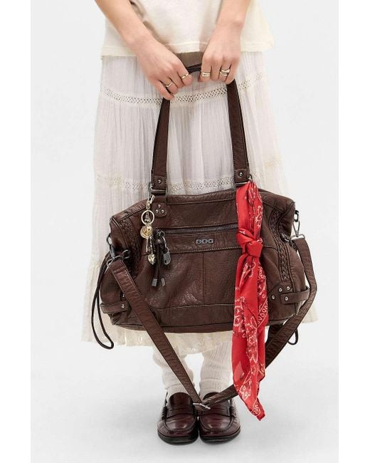 BDG White Washed Faux Leather Cindy Scarf Detail Bag