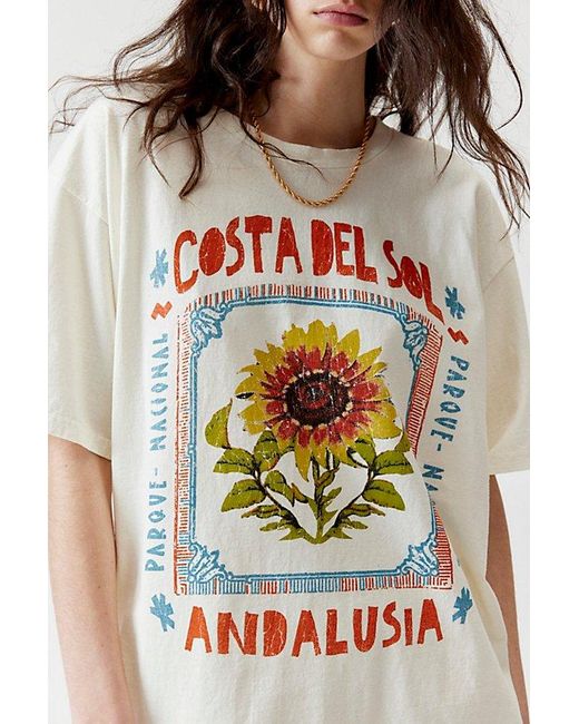 Urban Outfitters White Costa Del Sol T-Shirt Dress