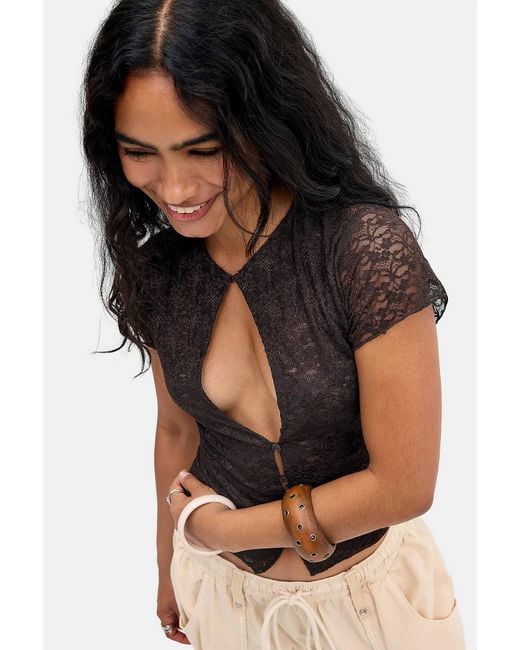 Lioness Black Love Letters Top