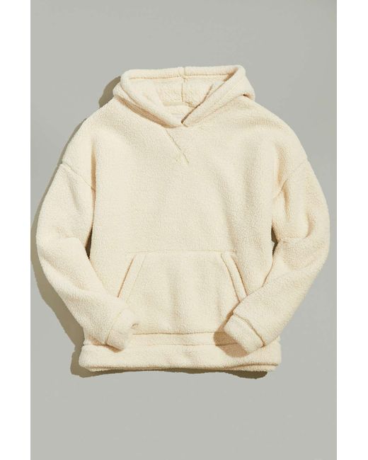 Standard Cloth Cozy Sherpa Oversized Hoodie Sweatshirt in Natural for ...
