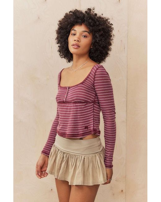 BDG Pink Brittney Babydoll Top