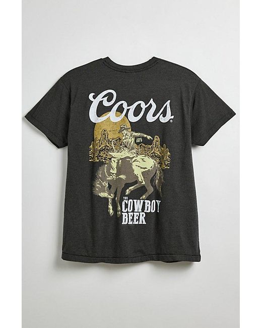 Urban Outfitters Black Coors Cowboy Beer Tee for men