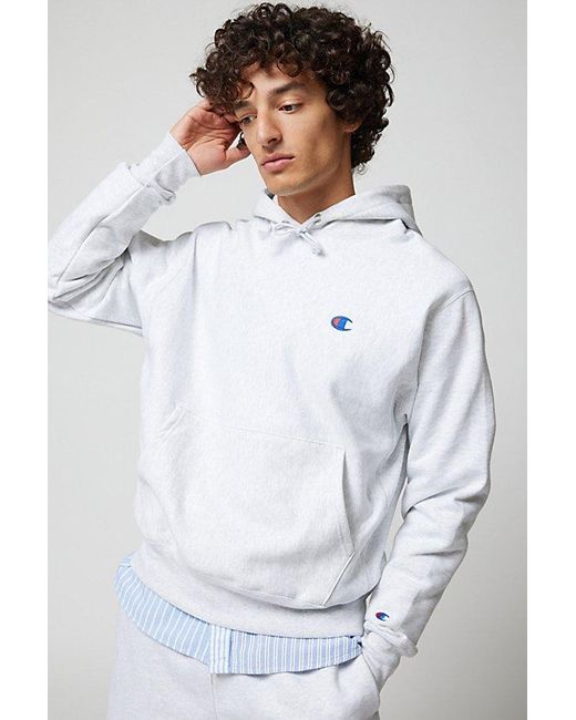 Champion Gray Reverse Weave Hoodie Sweatshirt for men