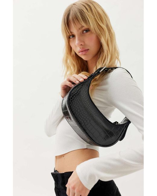 Urban Outfitters Black Lucy Medium Crescent Bag