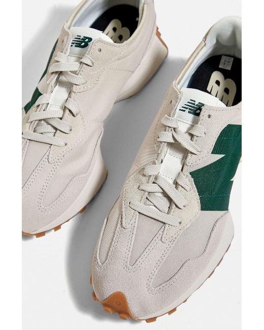 New Balance Rubber Ecru & Green Ms327 Trainers in Ivory (White) for Men ...