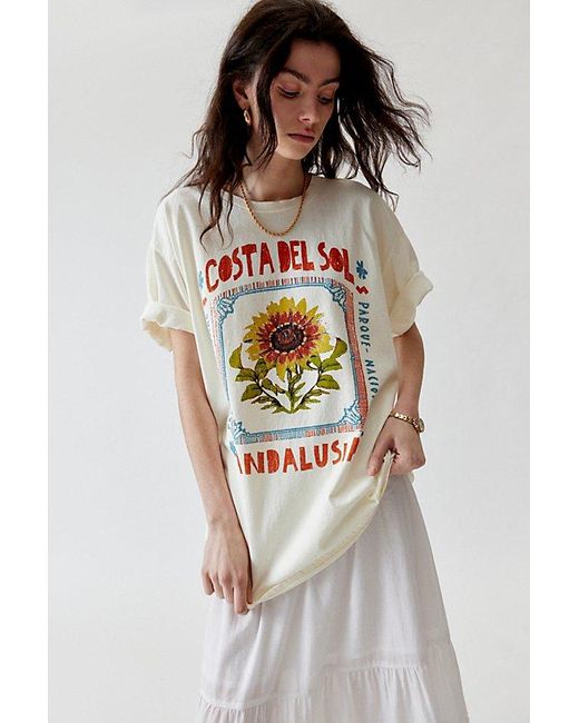 Urban Outfitters White Costa Del Sol T-Shirt Dress