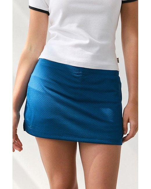 Out From Under White Bec Basketball Mesh Low-Rise Micro Mini Skort