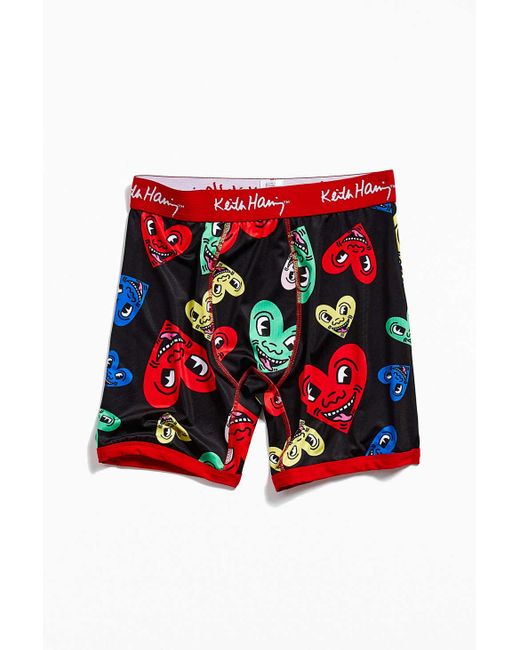Urban Outfitters Red Keith Haring Heart Boxer Brief for men