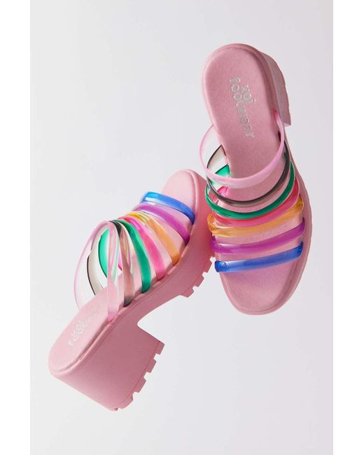Koi Footwear Pink Lolicon Strappy Platform Sandal